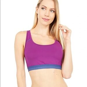 FREE PEOPLE Movement Move Me Sports Bra in Power Plum Sz. M